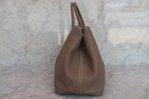 HERMES GARDEN PARTY PM Negonda leather Etoupe gray □M刻印 Tote bag 600060213