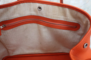 HERMES／エルメス ガーデンパーティPM ネゴンダ オレンジポピー □R刻印 トートバッグ 700030103