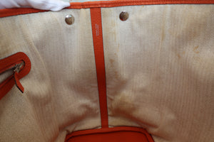 HERMES／エルメス ガーデンパーティPM ネゴンダ オレンジポピー □R刻印 トートバッグ 700030103