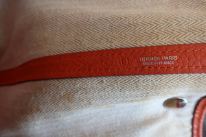 HERMES／エルメス ガーデンパーティPM ネゴンダ オレンジポピー □R刻印 トートバッグ 700030103
