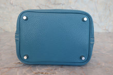 将图片加载到图库查看器，HERMES PICOTIN LOCK PM Clemence leather Blue jean □P刻印 Hand bag 800020118
