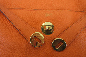 HERMES／エルメス リンディ26 トリヨンクレマンス オレンジ □M刻印 ショルダーバッグ 700060071