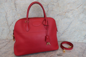 HERMES／エルメス ボリード35 クシュベル ルージュヴィフ 〇W刻印 ショルダーバッグ 700040244