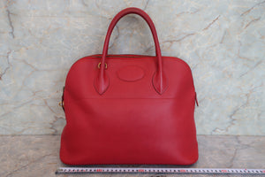 HERMES／エルメス ボリード35 クシュベル ルージュヴィフ 〇W刻印 ショルダーバッグ 700040244