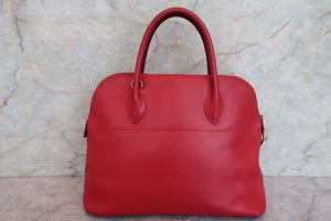 HERMES／エルメス ボリード35 クシュベル ルージュヴィフ 〇W刻印 ショルダーバッグ 700040244