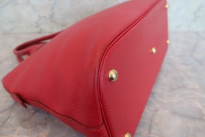 HERMES／エルメス ボリード35 クシュベル ルージュヴィフ 〇W刻印 ショルダーバッグ 700040244