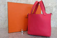 将图片加载到图库查看器，HERMES PICOTIN LOCK PM Clemence leather Rose extreme D刻印 Hand bag 700050227
