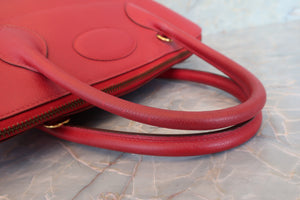 HERMES／エルメス ボリード35 クシュベル ルージュヴィフ 〇W刻印 ショルダーバッグ 700040244