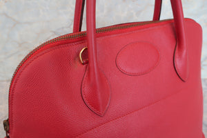 HERMES／エルメス ボリード35 クシュベル ルージュヴィフ 〇W刻印 ショルダーバッグ 700040244