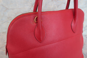 HERMES／エルメス ボリード35 クシュベル ルージュヴィフ 〇W刻印 ショルダーバッグ 700040244