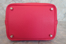 将图片加载到图库查看器，HERMES PICOTIN LOCK PM Clemence leather Rose extreme D刻印 Hand bag 700050227
