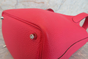 HERMES PICOTIN LOCK PM Clemence leather Rose extreme D刻印 Hand bag 700050227