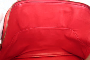 HERMES／エルメス ボリード35 クシュベル ルージュヴィフ 〇W刻印 ショルダーバッグ 700040244