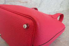 将图片加载到图库查看器，HERMES PICOTIN LOCK PM Clemence leather Rose extreme D刻印 Hand bag 700050227
