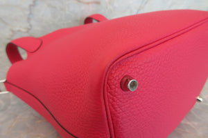 HERMES PICOTIN LOCK PM Clemence leather Rose extreme D刻印 Hand bag 700050227