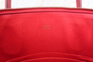 HERMES／エルメス ボリード35 クシュベル ルージュヴィフ 〇W刻印 ショルダーバッグ 700040244