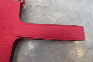 HERMES PICOTIN LOCK PM Clemence leather Rose extreme D刻印 Hand bag 700050227
