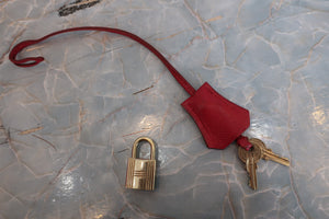 HERMES／エルメス ボリード35 クシュベル ルージュヴィフ 〇W刻印 ショルダーバッグ 700040244