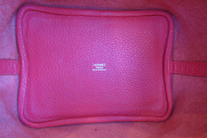 HERMES PICOTIN LOCK PM Clemence leather Rose extreme D刻印 Hand bag 700050227