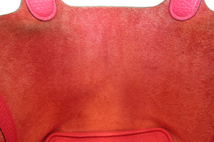 HERMES PICOTIN LOCK PM Clemence leather Rose extreme D刻印 Hand bag 700050227