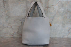 HERMES／エルメス ピコタンロックＰＭ トリヨンクレマンス ブルーペール Z刻印 ハンドバッグ 700090097