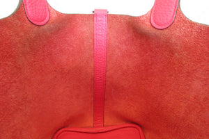 HERMES PICOTIN LOCK PM Clemence leather Rose extreme D刻印 Hand bag 700050227