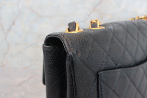CHANEL/シャネル 中マトラッセシングルフラップチェーンショルダーバッグ キャビアスキン ブラック/ゴールド金具 ショルダーバッグ 700040129