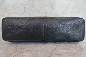 CHANEL/シャネル 中マトラッセシングルフラップチェーンショルダーバッグ キャビアスキン ブラック/ゴールド金具 ショルダーバッグ 700040129