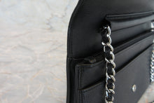 Load image into Gallery viewer, CHANEL CC mark chain wallet Caviar skin Black/Silver hadware Shoulder bag 700010181
