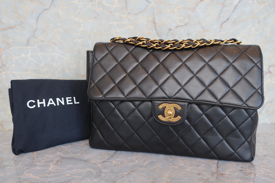 CHANEL/シャネル 中マトラッセシングルフラップチェーンショルダーバッグ ラムスキン ブラック/ゴールド金具 ショルダーバッグ 600120207