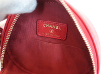 Load image into Gallery viewer, CHANEL Matelasse CHANEL19 round chain shoulder bag Lambskin Red/Gold Hadware/Silver hadware Shoulder bag 600030146
