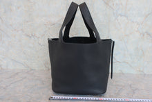 将图片加载到图库查看器，HERMES PICOTIN LOCK MM Clemence leather Black A刻印 Hand bag 800060210
