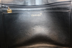 CHANEL/シャネル 中マトラッセシングルフラップチェーンショルダーバッグ キャビアスキン ブラック/ゴールド金具 ショルダーバッグ 700040129