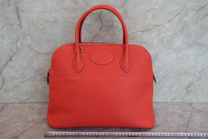 HERMES／エルメス ボリード35 トリヨンクレマンス ルージュピヴォワンヌ □R刻印 ショルダーバッグ 700090131