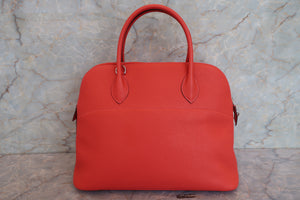HERMES／エルメス ボリード35 トリヨンクレマンス ルージュピヴォワンヌ □R刻印 ショルダーバッグ 700090131