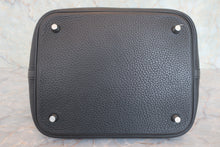 将图片加载到图库查看器，HERMES PICOTIN LOCK MM Clemence leather Black A刻印 Hand bag 800060210
