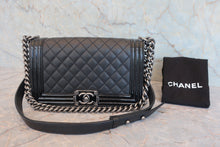 画像をギャラリービューアに読み込む, CHANEL/シャネル ボーイシャネルチェーンショルダーバッグ ソフトキャビアスキン/パテント ブラック/シルバー金具 ショルダーバッグ 800030193
