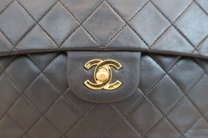 CHANEL/シャネル マトラッセWフラップWチェーンショルダーバッグ ラムスキン ブラック/ゴールド金具 ショルダーバッグ 600100089