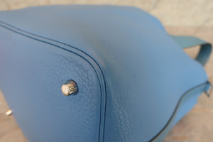 HERMES／エルメス ピコタンロックタッチＭＭ トリヨンクレマンス/ヴォースイフト ブルーパラダイス T刻印 ハンドバッグ 700060288