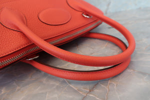 HERMES／エルメス ボリード35 トリヨンクレマンス ルージュピヴォワンヌ □R刻印 ショルダーバッグ 700090131