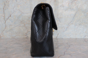 CHANEL/シャネル 中マトラッセシングルフラップチェーンショルダーバッグ ラムスキン ブラック/ゴールド金具 ショルダーバッグ 700030142