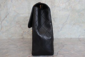 CHANEL/シャネル 中マトラッセシングルフラップチェーンショルダーバッグ ラムスキン ブラック/ゴールド金具 ショルダーバッグ 700030142