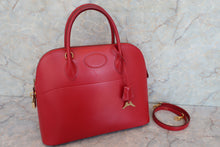 Load image into Gallery viewer, HERMES BOLIDE 35 Box carf leather Vermillon 〇Z Engraving Shoulder bag 600050212
