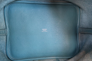 HERMES／エルメス ピコタンロックＭＭ トリヨンクレマンス ブルージーン □O刻印 ハンドバッグ 700050223