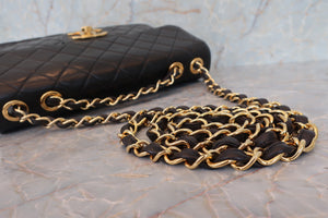 CHANEL/シャネル 中マトラッセシングルフラップチェーンショルダーバッグ ラムスキン ブラック/ゴールド金具 ショルダーバッグ 700030142