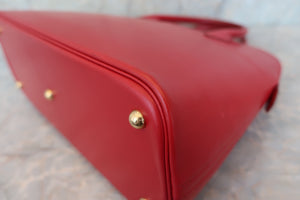 HERMES BOLIDE 35 Box carf leather Vermillon 〇Z Engraving Shoulder bag 600050212