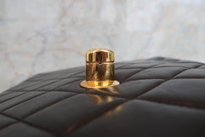 CHANEL/シャネル 中マトラッセシングルフラップチェーンショルダーバッグ ラムスキン ブラック/ゴールド金具 ショルダーバッグ 700030142