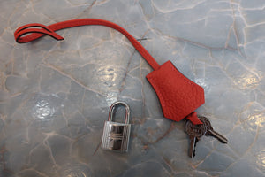 HERMES／エルメス ボリード35 トリヨンクレマンス ルージュピヴォワンヌ □R刻印 ショルダーバッグ 700090131