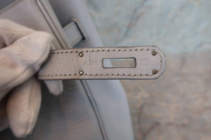 HERMES／エルメス バーキン35 トリヨンクレマンス グレー/マットシルバー金具 □E刻印 ハンドバッグ 700070264