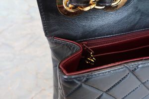CHANEL/シャネル 中マトラッセシングルフラップチェーンショルダーバッグ ラムスキン ブラック/ゴールド金具 ショルダーバッグ 700030142